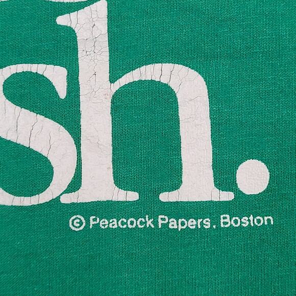 Vintage 80s Irish Shirt Large 22x26 Green - Picture 2 of 13